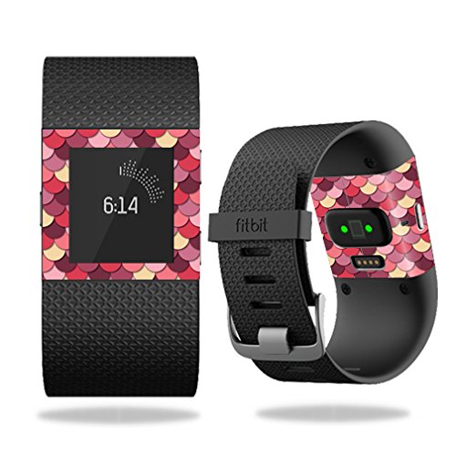MightySkins Skin Compatible with Fitbit Surge Cover Skins Sticker Watch Pink Scales
