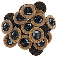 Load image into Gallery viewer, Shark Industries PN-13062 25-Pack Brown/Coarse Type R Quick Change Surface Conditioning Discs, 2 Diameter  Coarse Grit for Cleaning, Finishing and Deburring on All Metals (25 Discs)
