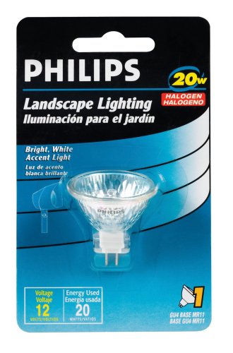 Philips 156760 Landscape Lighting and Indoor Flood 20-Watt MR11 12-Volt Light Bulb
