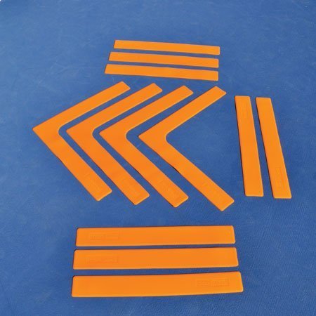 Oncourt Offcourt Long Lines and Corners  Set Contains 8 Lines & 4 Corners/Dirt Resistant/Orange