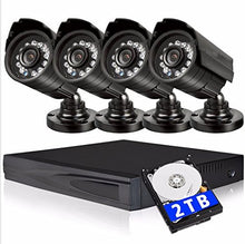 Load image into Gallery viewer, GOWE HD 1080p 4 Channel CCTV system video surveillance DVR KIT with 4PCS 1200TVL Home security 4ch camera system+2000G HDD
