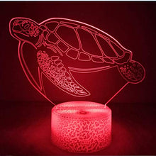 Load image into Gallery viewer, 3D Sea Turtle Night Light USB Powered Touch Switch Remote Control LED Decor Optical Illusion 3D Lamp 7/16 Colors Changing Children Kids Toy Christmas Xmas Brithday Gift
