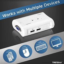 Load image into Gallery viewer, TRENDnet 2-Port USB KVM Switch and Cable Kit, Device Monitoring, Auto-Scan, Audible Feedback, USB 1.1, Windows, Linux, TK-207K
