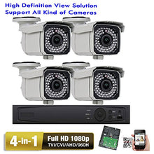 Load image into Gallery viewer, Amview 4ch HD 4-in-1 1080P DVR 4-in-1 TVI AHD 960H Analog 2.6MP 66IR IP66 Camera System

