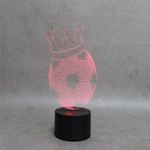 Load image into Gallery viewer, European Cup Soccer Acrylic 3D Night Light,Touch Table Lamp 7 Colors Change USB LED Optical Illusion Lamp Light for Christmas Kids Gifts
