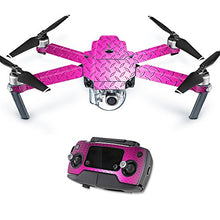Load image into Gallery viewer, MightySkins Skin Compatible with DJI Mavic Pro Quadcopter Drone - Pink Diamond Plate | Protective, Durable, and Unique Vinyl Decal wrap Cover | Easy to Apply, Remove | Made in The USA

