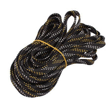 Load image into Gallery viewer, Aexit 10mm PET Tube Fittings Cable Wire Wrap Expandable Braided Sleeving Black Golden Microbore Tubing Connectors 10M Length
