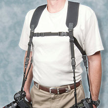 Load image into Gallery viewer, OP/TECH USA Dual Harness 3/8&quot; X-Long - Interchangeable Camera Harness with Quick Disconnects and Control-Stretch Backing
