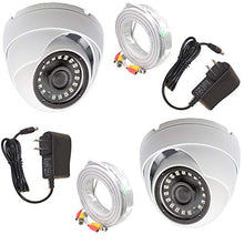 Load image into Gallery viewer, Evertech 1080p HD 4in1 AHD TVI CVI, Analog Indoor Outdoor Dome Camera with Power Supply Adapter and 50ft pre-Made Cable (2 Pack) for Security Surveillance Systems
