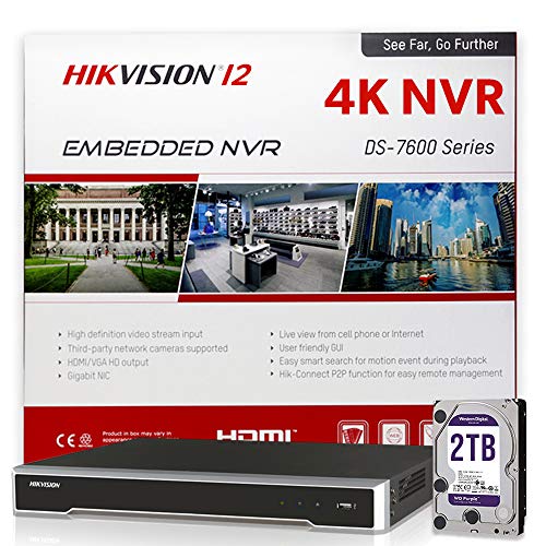 Hikvision DS-7608NI-I2/8P-2TB P Series 8-Channel 12MP NVR with 2TB Storage (US Version)