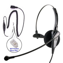 Load image into Gallery viewer, RJ9 Headset - Cost Effective Pro Monaural Headset + Virtual Compatibility RJ9 Cord Compatible with Cisco Avaya Panasonic
