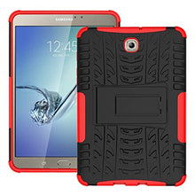 Load image into Gallery viewer, Galaxy Tab S2 8.0 Case, Protective Cover Double Layer Shockproof Armor Case Hybrid Duty Shell Anti-Slip with Kickstand for Samsung Galaxy Tab S2 SM-T710 T715 T713 T719 8-inch Tablet Red
