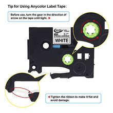 Load image into Gallery viewer, Anycolor Compatible Label Tape Replacement for Brother Extra Strength TZe Label Tape TZe-S241 Work with Brother P touch PT-D400 PT-1800 PT1880, Black on White, 0.7 Inch (18mm) x 26.2 Feet (8m), 3-Pack
