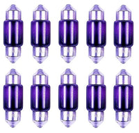 CEC Industries #3175P (Purple) Bulbs, 12 V, 10 W, SV8.5-8 Base, T3-1/4 shape (Box of 10)