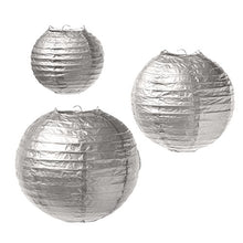 Load image into Gallery viewer, Victoria Lynn VL1174S Silver Paper Lantern 6 9 10 in. 3Pc
