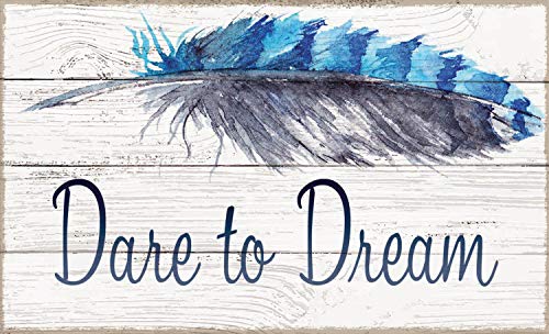 Dare to Dream 11.50x7 Distressed-Wood Box Sign by Sixtrees -