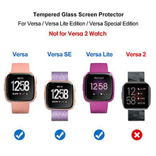 Load image into Gallery viewer, NANW [4-Pack] Screen Protector Compatible with Fitbit Versa/Versa Lite Edition Smartwatch (Not for Versa 2), Tempered Glass Waterproof Screen Glass Cover Protector

