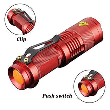 Load image into Gallery viewer, 6 Pack,Pocketman 7W 300LM SK-68 3 Modes Mini Cree Red Q5 LED Tactical Flashlight
