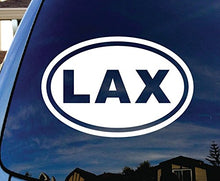 Load image into Gallery viewer, SoCool - LAX Lacrosse decal - Vinyl 4&quot; wide (color: WHITE) decal laptop tablet skateboard car windows sticker
