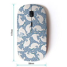 Load image into Gallery viewer, KawaiiMouse [ Optical 2.4G Wireless Mouse ] Whale Seal Sea Blue Beige Snow Animal
