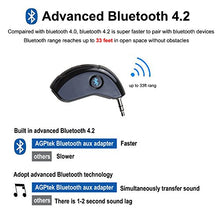 Load image into Gallery viewer, AGPtek Upgraded Protable Car Aux Bluetooth Adapter, Bluetooth Receiver for Mp3 Music Streaming Sound Speaker System, Hands free Audio Adapter, Bluetooth Car Kits with 3.5mm Wireless Aux Jack Receiver
