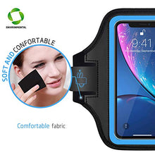 Load image into Gallery viewer, LOVPHONE Armband for iPhone 13/13 Pro/12/12 Pro/11/11 Pro/iPhone XR,Waterproof Sport Outdoor Gym Running Key Holder Card Slot Phone Case Bag Armband,Water Resistant and Sweat-Proof (Blue)
