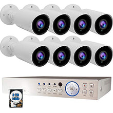 Load image into Gallery viewer, Evertech 16 Channel HD DVR Home Security Camera System w/ 8 pcs 4in1 AHD TVI CVI Analog 1080P HD Bullet Cameras Indoor Outdoor CCTV Set w/ 2TB Hard Drive
