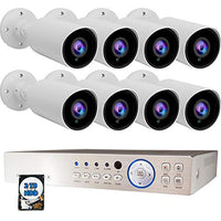 Evertech 16 Channel HD DVR Home Security Camera System w/ 8 pcs 4in1 AHD TVI CVI Analog 1080P HD Bullet Cameras Indoor Outdoor CCTV Set w/ 2TB Hard Drive