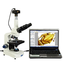 Load image into Gallery viewer, OMAX 40X-2500X Trinocular Compound LED Siedentopf Microscope with Aluminum Carrying Case and 14MP Camera
