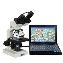 Load image into Gallery viewer, OMAX 40X-1600X Digital Lab LED Binocular Compound Microscope with Double Layer Mechanical Stage and USB Digital Camera
