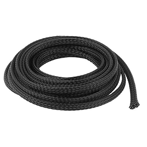 Aexit 3mm PET Wiring & Connecting Cable Wire Wrap Expandable Braided Sleeving Heat-Shrink Tubing 3 Meter