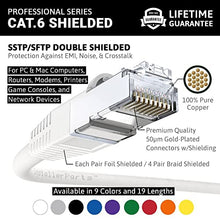 Load image into Gallery viewer, InstallerParts Ethernet Cable CAT6 Cable Shielded (SSTP/SFTP) Booted 3 FT - White - Professional Series - 10Gigabit/Sec Network/High Speed Internet Cable, 550MHZ
