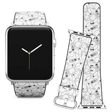 Load image into Gallery viewer, Compatible with Apple Watch (38/40 mm) Series 5, 4, 3, 2, 1 // Leather Replacement Bracelet Strap Wristband + Adapters // Bowling Hand
