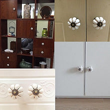 Load image into Gallery viewer, Pumpkin Ceramic Drawer Knobs, YIFAN Set of 10 Cabinet Pulls Dresser Cupboard Door Handles - White

