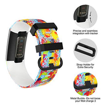 Load image into Gallery viewer, honecumi Floral Charge 4 Bands Compatible with Fitbit Charge 4 /Charge 3 /Charge 3 SE Watchband Wrist Strap Bracelet for Men Women Colorful Pattern Watch Band with Metal Buckle-Large Watch Bands
