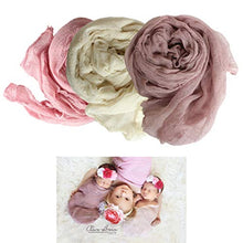 Load image into Gallery viewer, AMOS and SAWYER Cheesecloth Wrap, Hand Dyed, 36&quot;x72&quot; (Before Dying), Grade 50 Cheesecloth, Newborn Baby Layer Photography Prop (Set of 3 - Tea + Antique Pink + Antique Purple)
