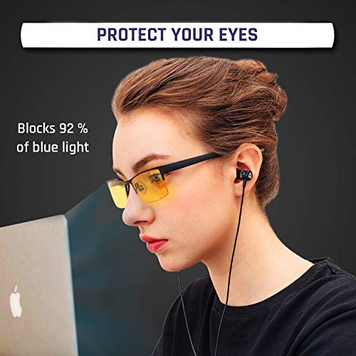 Klim Optics Blue Light Blocking Glasses + Reduce Eye Strain And Fatigue + Gaming Glasses For Pc Mobi
