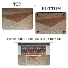 Load image into Gallery viewer, Vonna Vinyl Decal Skin Compatible for MacBook Pro 16 2019 M2 Pro 13 2022 Pro 13 2020 Retina 15 Air 13 12 Texture Laptop Sticker Design Wooden Art Geometry Cover Print Plywood Stripes t0080
