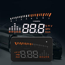Load image into Gallery viewer, 3&#39;&#39; Car HUD Head-Up Display Colorful Dashboard Projector Speed Warning System with OBDII/EUOBD Interface Vehicle Speed MPH/KPM Car Electrical Supplies
