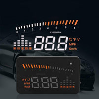 3'' Car HUD Head-Up Display Colorful Dashboard Projector Speed Warning System with OBDII/EUOBD Interface Vehicle Speed MPH/KPM Car Electrical Supplies