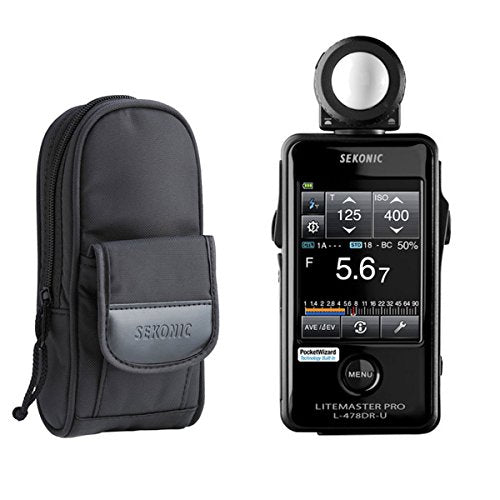 Sekonic LiteMaster Pro L-478DR-U Light Meter for PocketWizard System with Exclusive USA Radio Frequency and Exclusive 3-Year Warranty + Sekonic Deluxe Case for L-478-series Meters