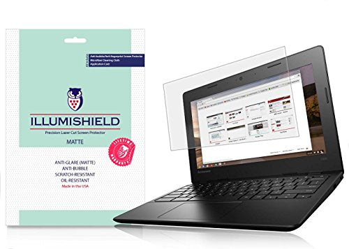 iLLumiShield Matte Screen Protector Compatible with Lenovo Chromebook 100S (2-Pack) Anti-Glare Shield Anti-Bubble and Anti-Fingerprint PET Film