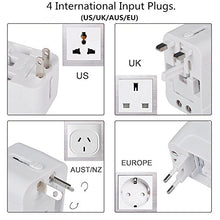 Load image into Gallery viewer, NEWVANGA International Universal All in One Worldwide Travel Adapter Wall Charger AC Power Plug Adapter with Dual USB Charging Ports for USA EU UK AUS European Cell Phone Laptop
