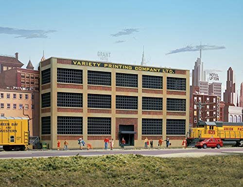 Walthers Cornerstone HO Scale Variety Printing Background Building Kit, 12-1/4 x 2-3/4 x 6-11/16