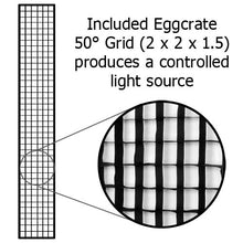 Load image into Gallery viewer, Fotodiox Pro Strip Box softbox 12&quot;x80&quot; with Speedring and Eggcrate (2x2x1.5&quot; Grid), for Speedotron Black Line 202VF, 206VF, 102, 103, 105, Brown line MW3R, MW3U, MW3UQ, M90, M90Q, M11 Strobe Flash Lig
