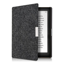 Load image into Gallery viewer, kwmobile Case Compatible with Kobo Aura Edition 1 - Book Style Felt Fabric Protective e-Reader Cover - Dark Grey
