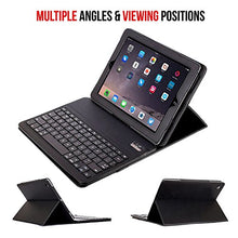 Load image into Gallery viewer, iPad Mini Case with Keyboard Alpatronix KX101 Leather iPad Cover w/Removable Wireless Bluetooth Keyboard Compatible w/Apple iPad Mini 5 (2019) 4/3/2/1 (Not for iPad Pro or iPad Air) - Black
