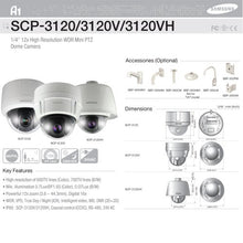 Load image into Gallery viewer, SAMSUNG TECHWIN SCP3120EOL12x Indoor ptz dome, 600tvl, WDR
