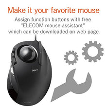 Load image into Gallery viewer, Elecom Wired Index Finger Operation Trackball Mouse, Ergonomic Design, 2.4 G Hz, 8 Buttons/Black/M Dt2
