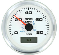 Sierra International 781-625-080P Scratch Resistant Premier Pro Gauge, 80 MPH GPS Speedometer, White, 3